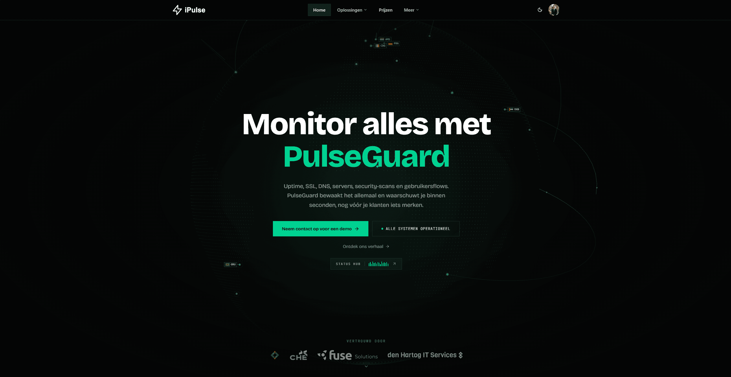 Nieuw website-design: strak, vierkant en verbonden met de wereld